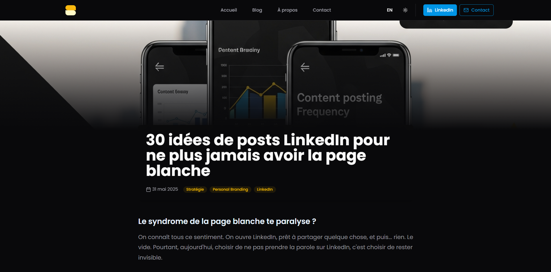 30 idées de posts LinkedIn avec données sur la fréquence de publication et l'engagement